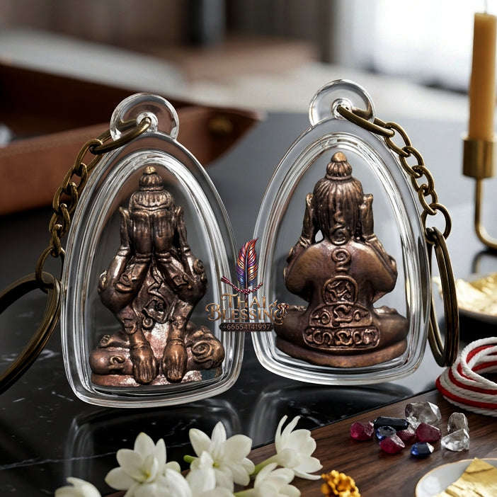 ✨ [The Sovereign of Infinite Stillness: The 2010 Master-Edition] Sacred "Phra Pit Ta Phakhawam Pati" (The Buddha of Inner Wealth) – Special "Thong Daeng Rom Dam" (Black-Oxidized Copper) – "Duang Maha Sethi" (Great Wealth & Protection) Thai