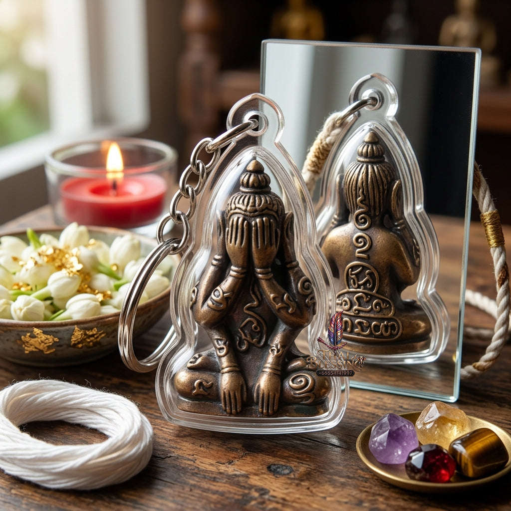 ✨ [The Sovereign of Infinite Stillness: The 2010 Master-Edition] Sacred "Phra Pit Ta Phakhawam Pati" (The Buddha of Inner Wealth) – Special "Thong Daeng Rom Dam" (Black-Oxidized Copper) – "Duang Maha Sethi" (Great Wealth & Protection) Thai