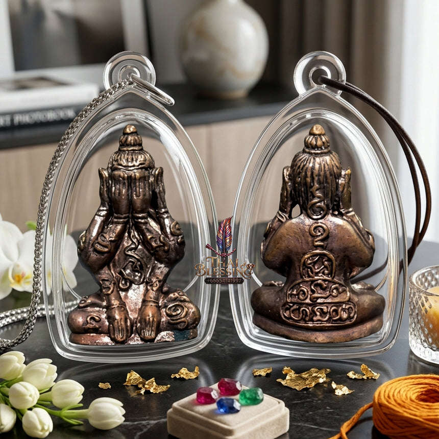 ✨ [The Sovereign of Infinite Stillness: The 2010 Master-Edition] Sacred "Phra Pit Ta Phakhawam Pati" (The Buddha of Inner Wealth) – Special "Thong Daeng Rom Dam" (Black-Oxidized Copper) – "Duang Maha Sethi" (Great Wealth & Protection) Thai