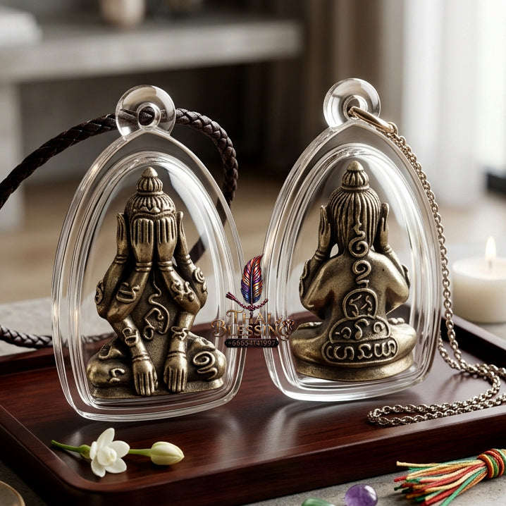 ✨ [The Sovereign of Infinite Stillness: The 2010 Master-Edition] Sacred "Phra Pit Ta Phakhawam Pati" (The Buddha of Inner Wealth) – Special "Thong Khao" (Sacred White Alloy) – "Duang Maha Sethi" (Great Wealth & Protection) Thai Blessing Co By