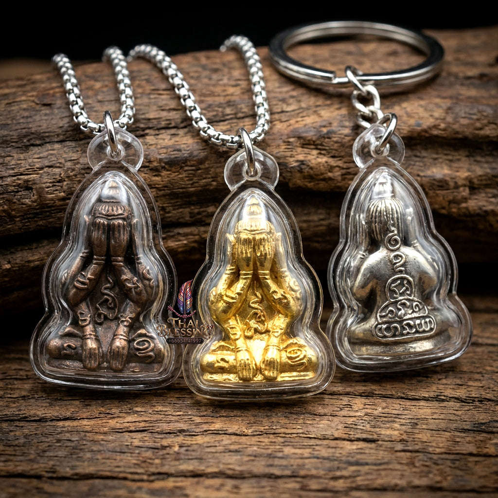 ✨ [The Sovereign of Infinite Stillness: The 2010 Master-Edition] Sacred "Phra Pit Ta Phakhawam Pati" (The Buddha of Inner Wealth) – Special "Thong Khao" (Sacred White Alloy) – "Duang Maha Sethi" (Great Wealth & Protection) Thai Blessing Co By