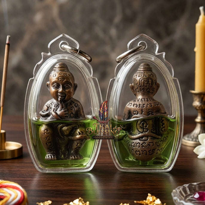 ✨ [The Sovereign of Infinite Sustenance & Unending Fortune: The 2026 "Grand-Master" Edition] Sacred "Kuman Dut Rok Udom Chok Udom Sap (The Golden Child of Eternal Sustenance & Abundance)" – Special "Samlit-Bronze & Prosperity-Oil"