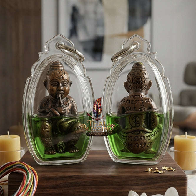 ✨ [The Sovereign of Infinite Sustenance & Unending Fortune: The 2026 "Grand-Master" Edition] Sacred "Kuman Dut Rok Udom Chok Udom Sap (The Golden Child of Eternal Sustenance & Abundance)" – Special "Samlit-Bronze & Prosperity-Oil"