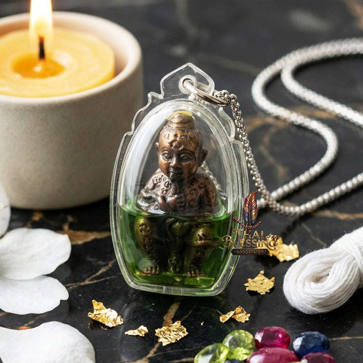 ✨ [The Sovereign of Infinite Sustenance & Unending Fortune: The 2026 "Grand-Master" Edition] Sacred "Kuman Dut Rok Udom Chok Udom Sap (The Golden Child of Eternal Sustenance & Abundance)" – Special "Samlit-Bronze & Prosperity-Oil"