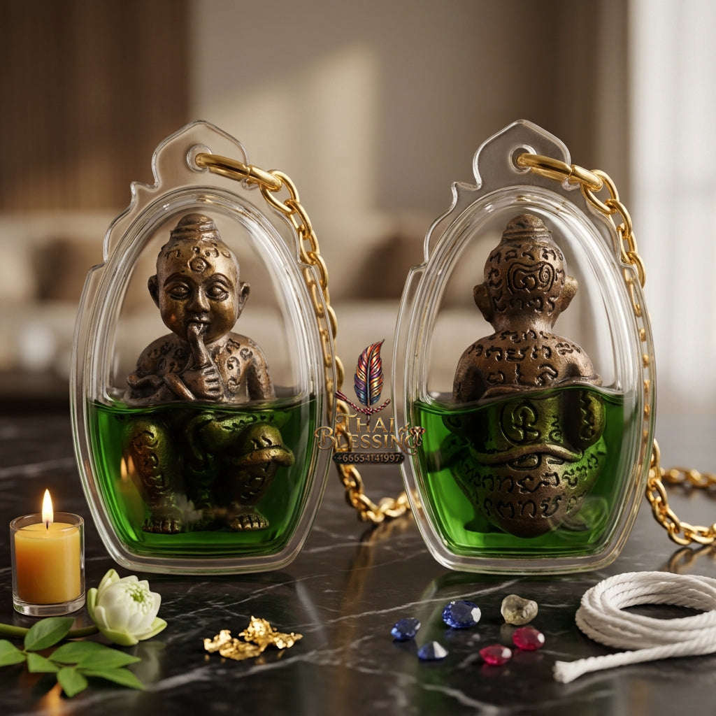 ✨ [The Sovereign of Infinite Sustenance & Unending Fortune: The 2026 "Grand-Master" Edition] Sacred "Kuman Dut Rok Udom Chok Udom Sap (The Golden Child of Eternal Sustenance & Abundance)" – Special "Samlit-Bronze & Prosperity-Oil"
