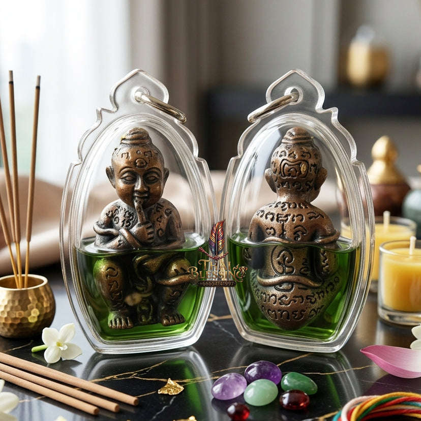 ✨ [The Sovereign of Infinite Sustenance & Unending Fortune: The 2026 "Grand-Master" Edition] Sacred "Kuman Dut Rok Udom Chok Udom Sap (The Golden Child of Eternal Sustenance & Abundance)" – Special "Samlit-Bronze & Prosperity-Oil"