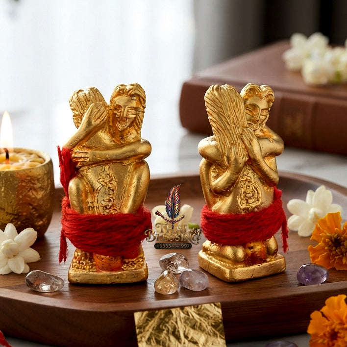 ✨ [The Sovereign of Infinite Union: Golden Edition] Sacred "Inn Kham" (The Golden Inn) – Masterpiece Edition in 24K Gold-Plated Bronze – Consecrated by the Legendary Master, Ajarn Prakong Roon-Charoen (2018) Thai Blessing Co By RURUECHA