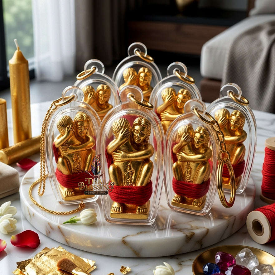✨ [The Sovereign of Infinite Union: Golden Edition] Sacred "Inn Kham" (The Golden Inn) – Masterpiece Edition in 24K Gold-Plated Bronze – Consecrated by the Legendary Master, Ajarn Prakong Roon-Charoen (2018) Thai Blessing Co By RURUECHA