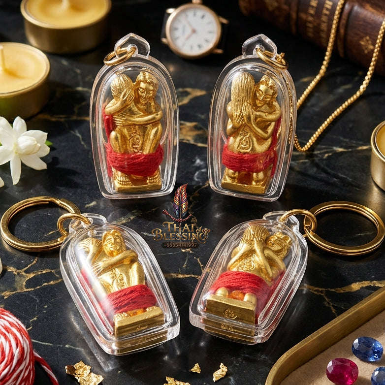 ✨ [The Sovereign of Infinite Union: Golden Edition] Sacred "Inn Kham" (The Golden Inn) – Masterpiece Edition in 24K Gold-Plated Bronze – Consecrated by the Legendary Master, Ajarn Prakong Roon-Charoen (2018) Thai Blessing Co By RURUECHA