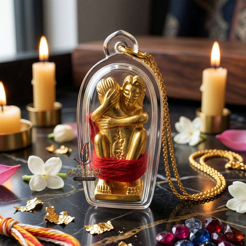 ✨ [The Sovereign of Infinite Union: Golden Edition] Sacred "Inn Kham" (The Golden Inn) – Masterpiece Edition in 24K Gold-Plated Bronze – Consecrated by the Legendary Master, Ajarn Prakong Roon-Charoen (2018) Thai Blessing Co By RURUECHA