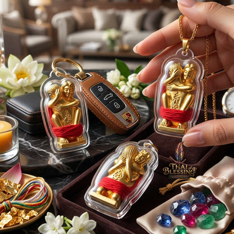 ✨ [The Sovereign of Infinite Union: Golden Edition] Sacred "Inn Kham" (The Golden Inn) – Masterpiece Edition in 24K Gold-Plated Bronze – Consecrated by the Legendary Master, Ajarn Prakong Roon-Charoen (2018) Thai Blessing Co By RURUECHA