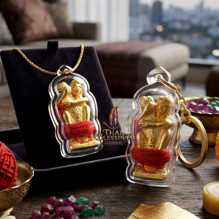✨ [The Sovereign of Infinite Union: Golden Edition] Sacred "Inn Kham" (The Golden Inn) – Masterpiece Edition in 24K Gold-Plated Bronze – Consecrated by the Legendary Master, Ajarn Prakong Roon-Charoen (2018) Thai Blessing Co By RURUECHA