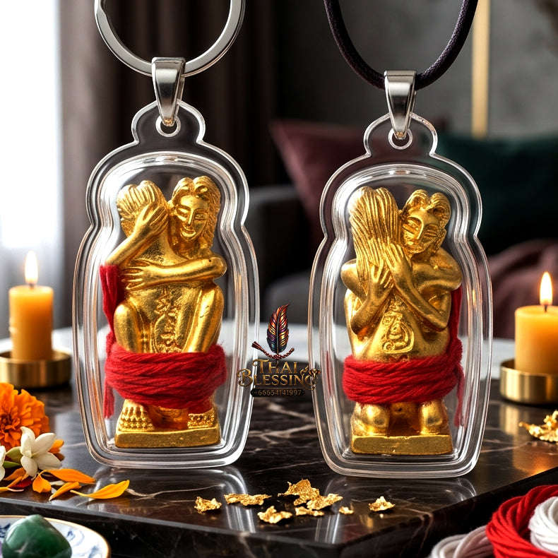 ✨ [The Sovereign of Infinite Union: Golden Edition] Sacred "Inn Kham" (The Golden Inn) – Masterpiece Edition in 24K Gold-Plated Bronze – Consecrated by the Legendary Master, Ajarn Prakong Roon-Charoen (2018) Thai Blessing Co By RURUECHA