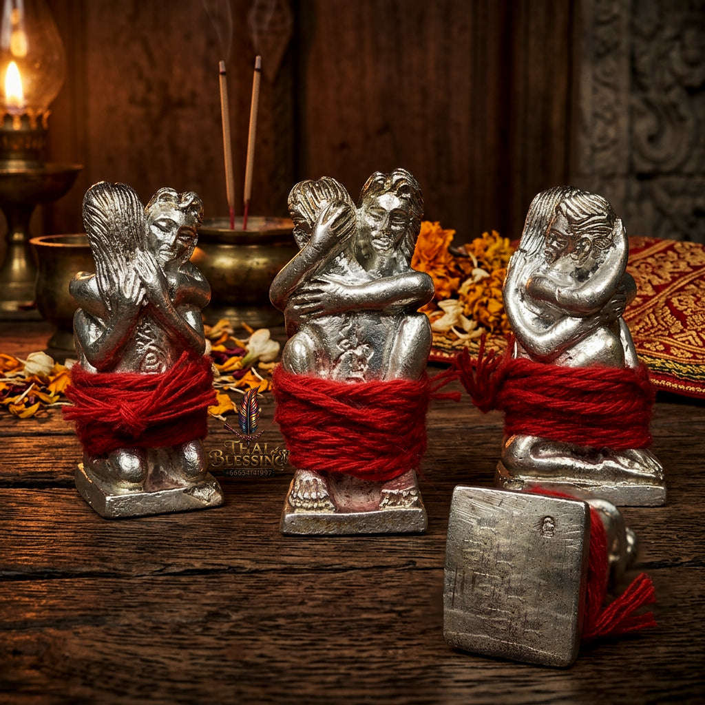 ✨ [The Sovereign of Infinite Union] Sacred "Inn Kham" (The Golden Inn) – Masterpiece Edition in Silver-Plated Bronze – Consecrated by the Legendary Master, Ajarn Prakong Roon-Charoen (2018) Thai Blessing Co By RURUECHA