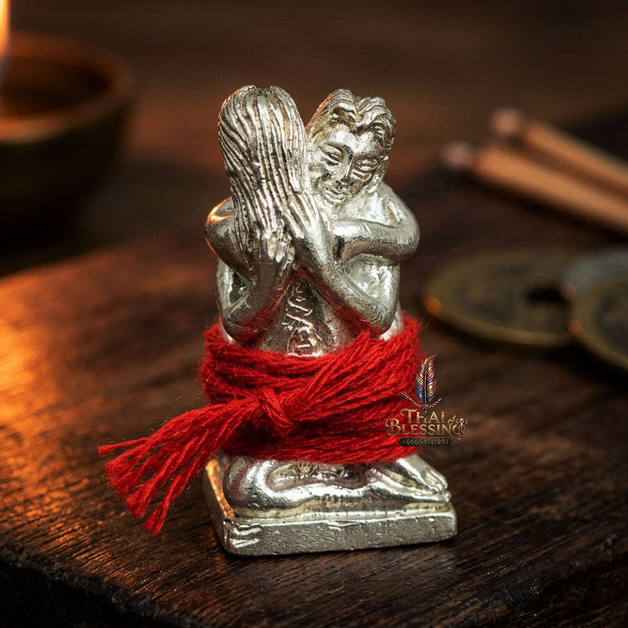 ✨ [The Sovereign of Infinite Union] Sacred "Inn Kham" (The Golden Inn) – Masterpiece Edition in Silver-Plated Bronze – Consecrated by the Legendary Master, Ajarn Prakong Roon-Charoen (2018) Thai Blessing Co By RURUECHA