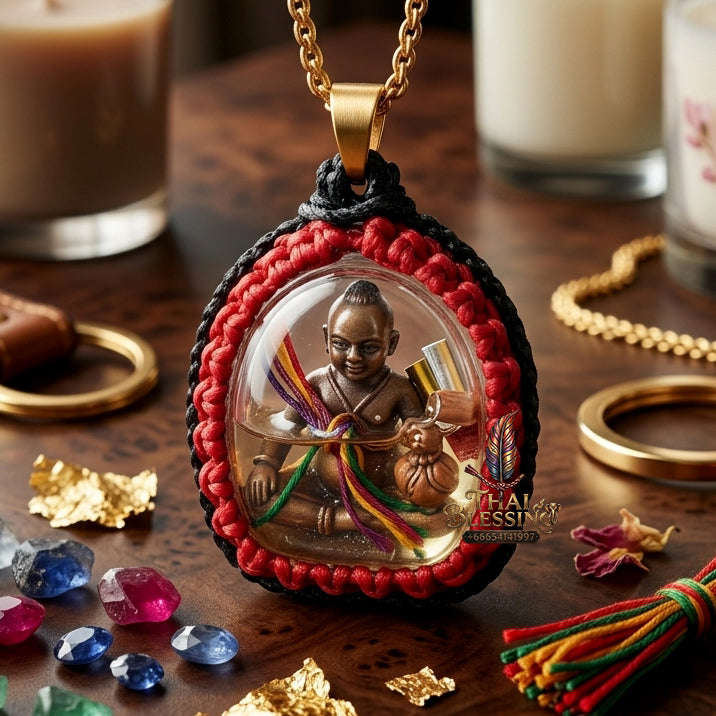 ✨ [The Sovereign of Infinite Wealth & Mercantile Sovereignty: The 2026 "Grand-Master" Edition] Sacred "Kuman Chaosua Noi (The Golden-Wealth Child Manifestor)" – Special "Black-Oxidized Copper, Sacred Oil & Maha Phut Powder" Thai Blessing Co By