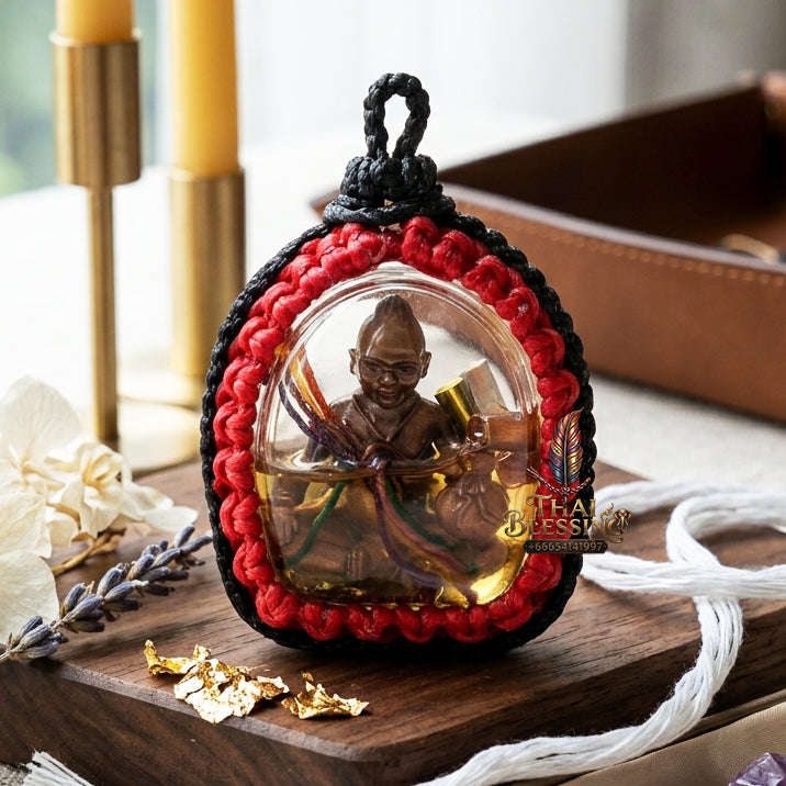 ✨ [The Sovereign of Infinite Wealth & Mercantile Sovereignty: The 2026 "Grand-Master" Edition] Sacred "Kuman Chaosua Noi (The Golden-Wealth Child Manifestor)" – Special "Black-Oxidized Copper, Sacred Oil & Maha Phut Powder" Thai Blessing Co By