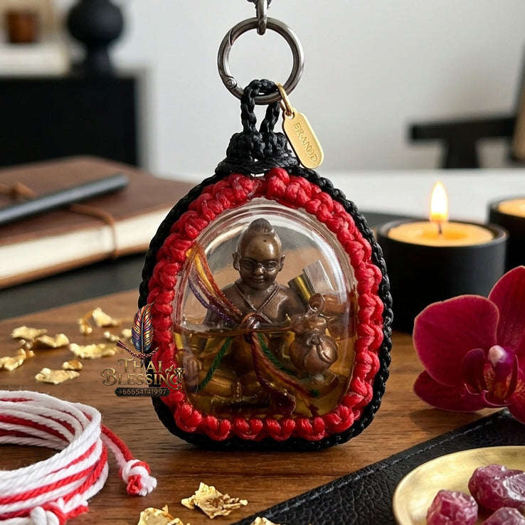✨ [The Sovereign of Infinite Wealth & Mercantile Sovereignty: The 2026 "Grand-Master" Edition] Sacred "Kuman Chaosua Noi (The Golden-Wealth Child Manifestor)" – Special "Black-Oxidized Copper, Sacred Oil & Maha Phut Powder" Thai Blessing Co By