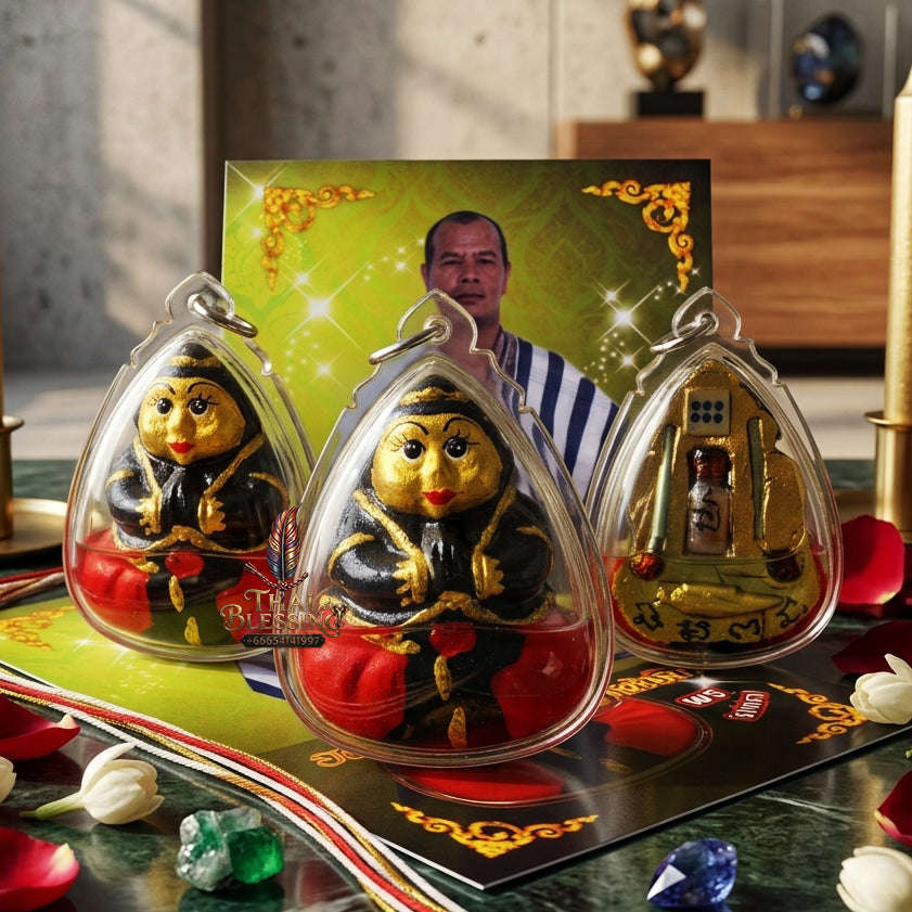 ✨ [The Sovereign of Infinite Wisdom & Manifestation: The 2026 "Grand-Master" Edition] Sacred "Kuman Thep Mon (The Golden Child of Divine Spells)" – Special "Sacred Powder & Charm Oil" Immersion – Consecrated by Achan Cho, Thep Sa Rika