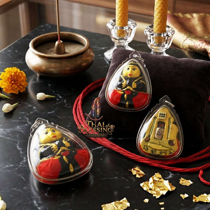 ✨ [The Sovereign of Infinite Wisdom & Manifestation: The 2026 "Grand-Master" Edition] Sacred "Kuman Thep Mon (The Golden Child of Divine Spells)" – Special "Sacred Powder & Charm Oil" Immersion – Consecrated by Achan Cho, Thep Sa Rika