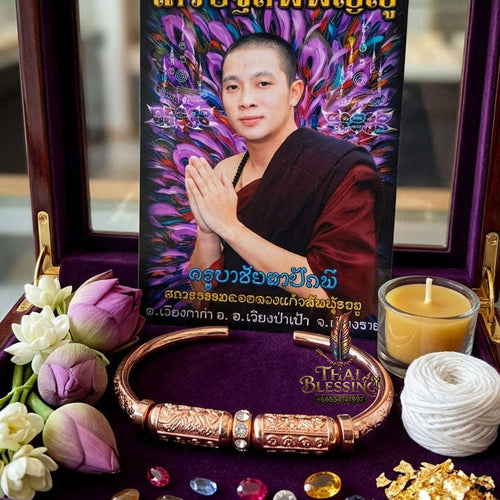 ✨ [The Sovereign of Infinite Wisdom & Wealth: The 2018 Master-Edition] Sacred "Kamlai Setthi Sapphanyu" (The Omniscient Millionaire’s Bangle) – Special "Pink Gold Plated Samrit" Matrix Thai Blessing Co By RURUECHA