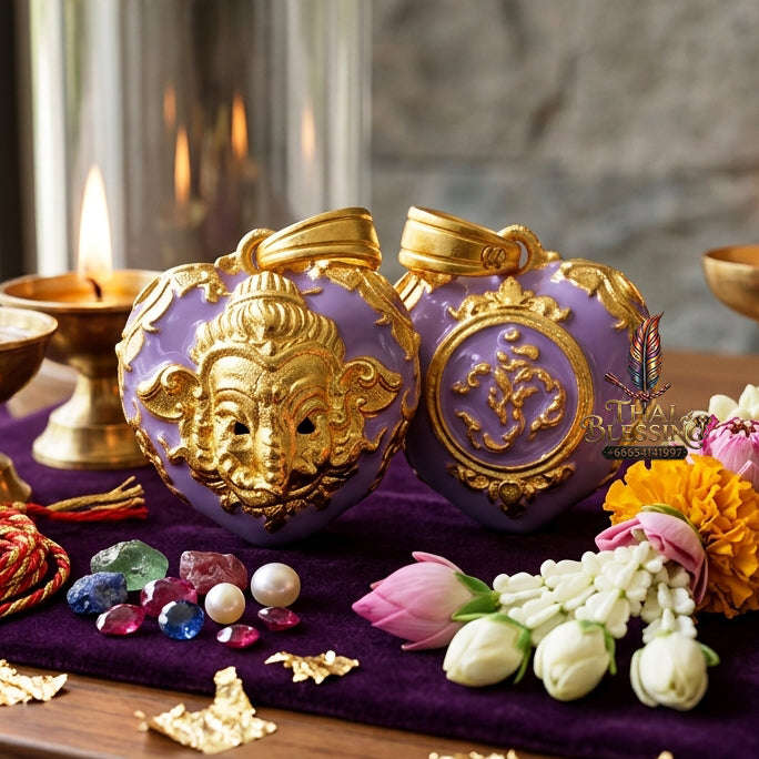 ✨ [The Sovereign of Infinite Wisdom & Wealth: The 2024 "Gold-Dipped Enamel" Master-Edition] Sacred "Phra Ganesha Noi - Huajai Phokhasap" (The Little Lord of Beginnings & Wealth-Heart) – Special "Gold-Dipped & Traditional Enamel (Long Ya)"