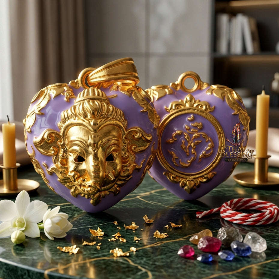 ✨ [The Sovereign of Infinite Wisdom & Wealth: The 2024 "Gold-Dipped Enamel" Master-Edition] Sacred "Phra Ganesha Noi - Huajai Phokhasap" (The Little Lord of Beginnings & Wealth-Heart) – Special "Gold-Dipped & Traditional Enamel (Long Ya)"