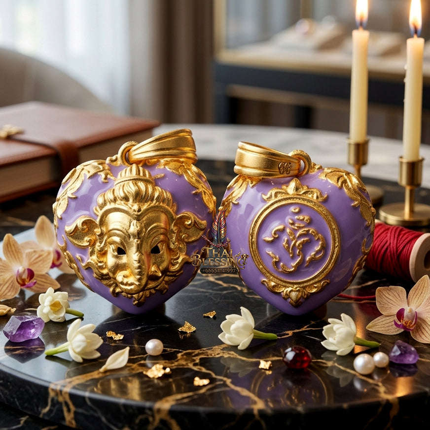 ✨ [The Sovereign of Infinite Wisdom & Wealth: The 2024 "Gold-Dipped Enamel" Master-Edition] Sacred "Phra Ganesha Noi - Huajai Phokhasap" (The Little Lord of Beginnings & Wealth-Heart) – Special "Gold-Dipped & Traditional Enamel (Long Ya)"