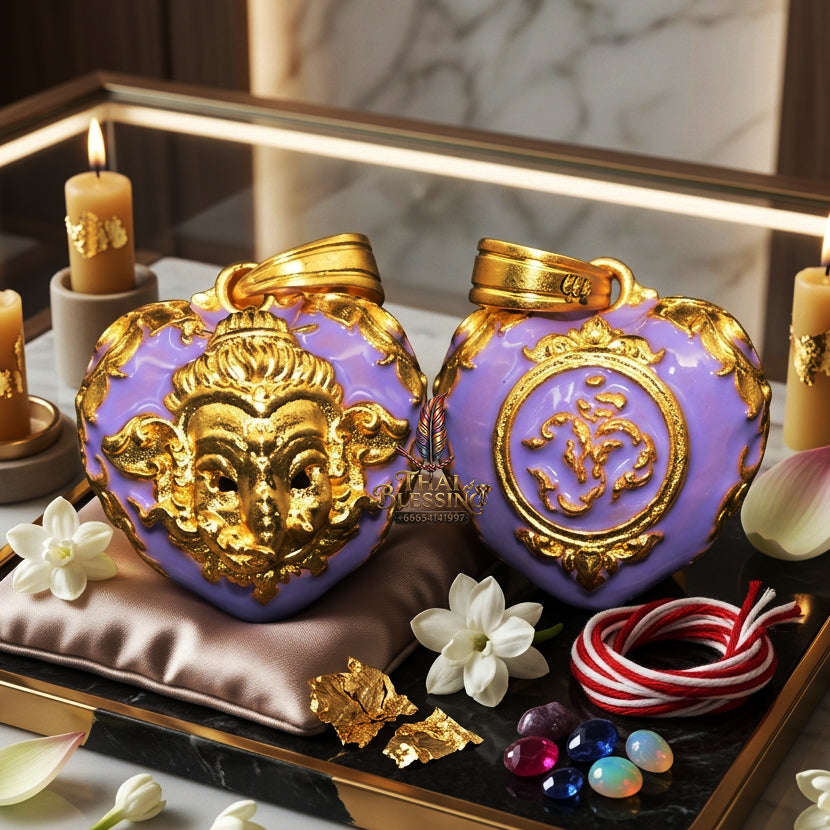 ✨ [The Sovereign of Infinite Wisdom & Wealth: The 2024 "Gold-Dipped Enamel" Master-Edition] Sacred "Phra Ganesha Noi - Huajai Phokhasap" (The Little Lord of Beginnings & Wealth-Heart) – Special "Gold-Dipped & Traditional Enamel (Long Ya)"