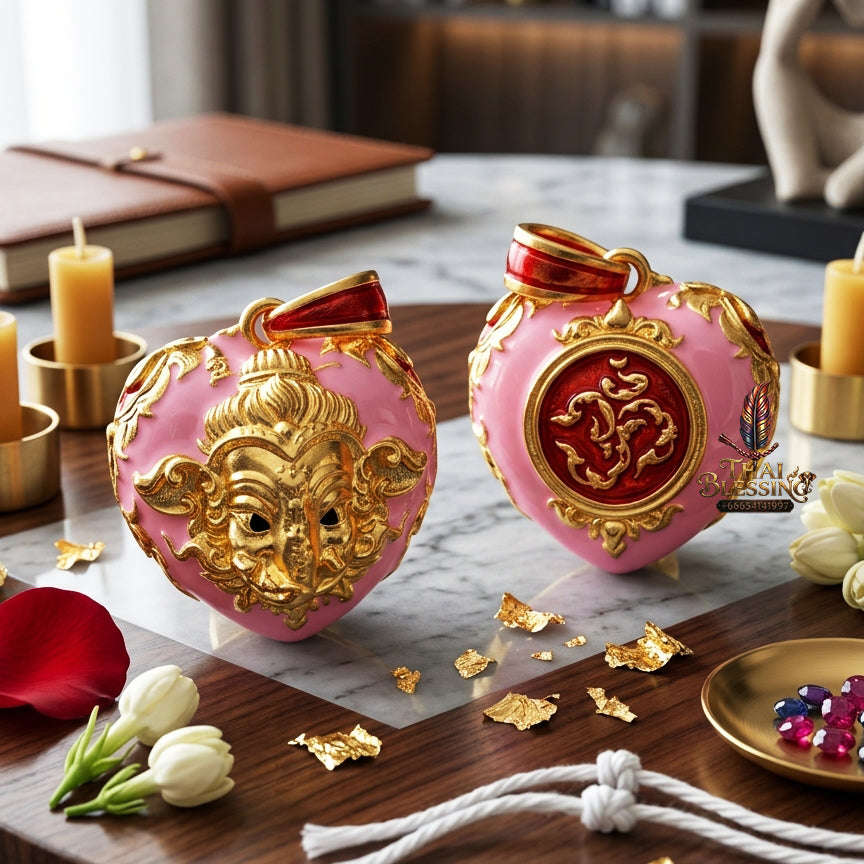 ✨ [The Sovereign of Infinite Wisdom & Wealth: The 2024 "Gold-Dipped Enamel" Master-Edition] Sacred "Phra Ganesha Noi - Huajai Phokhasap" (The Little Lord of Beginnings & Wealth-Heart) – Special "Gold-Dipped & Traditional Enamel (Long Ya)"