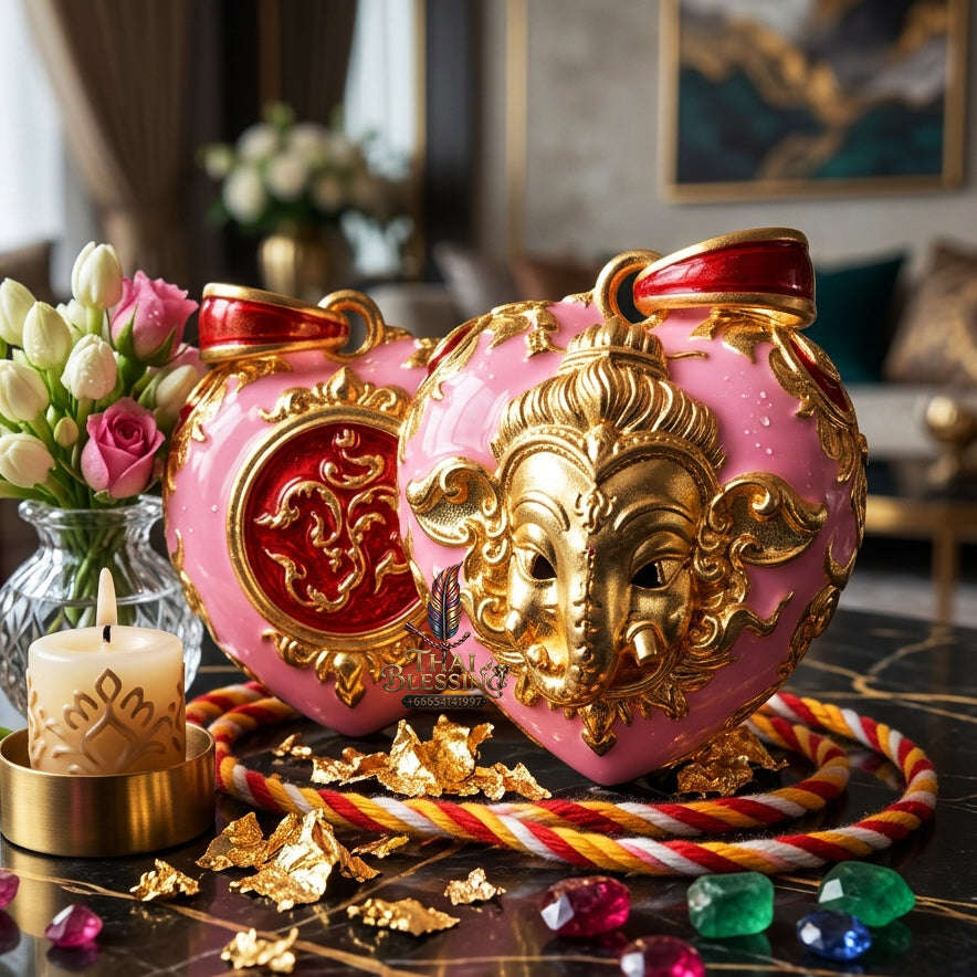 ✨ [The Sovereign of Infinite Wisdom & Wealth: The 2024 "Gold-Dipped Enamel" Master-Edition] Sacred "Phra Ganesha Noi - Huajai Phokhasap" (The Little Lord of Beginnings & Wealth-Heart) – Special "Gold-Dipped & Traditional Enamel (Long Ya)"