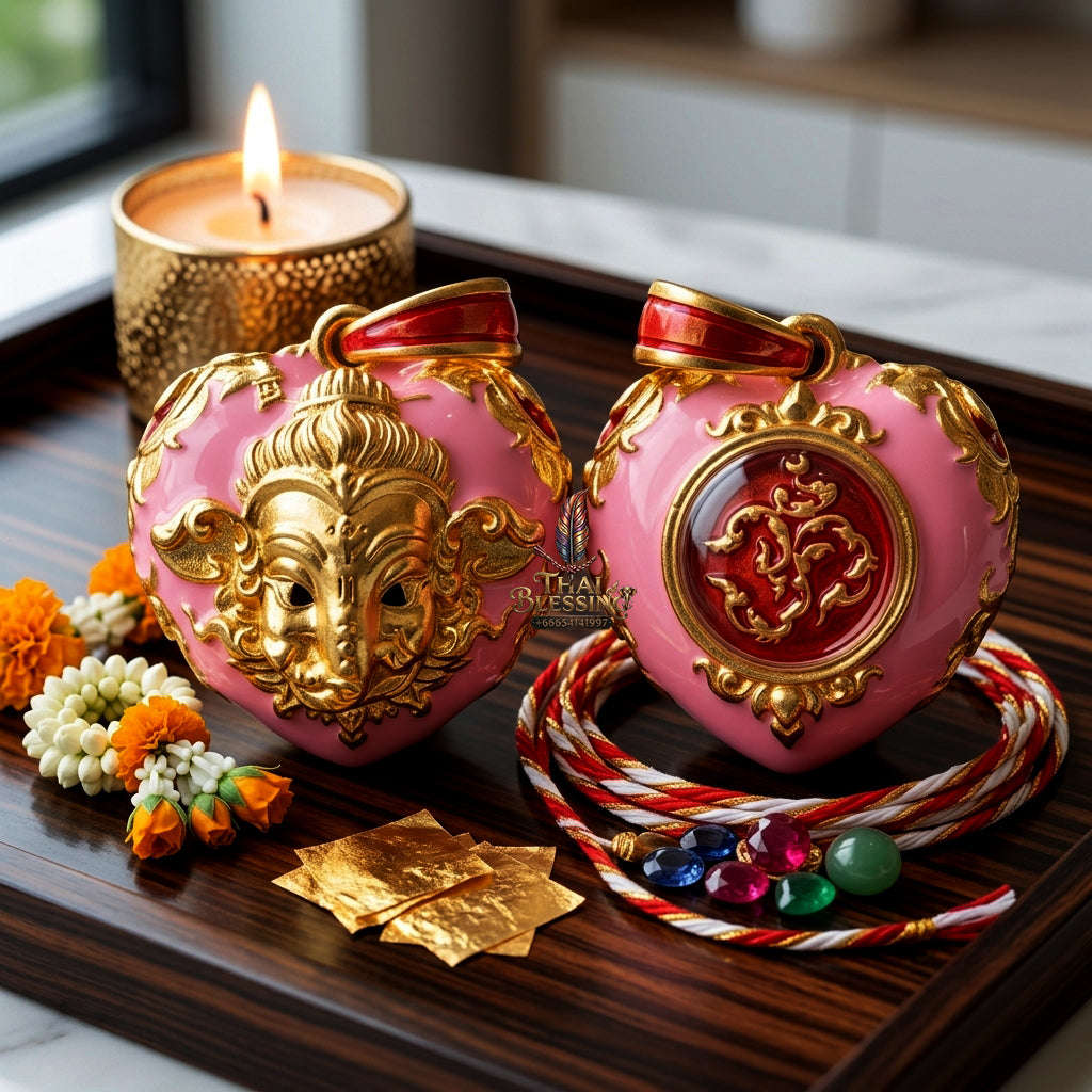 ✨ [The Sovereign of Infinite Wisdom & Wealth: The 2024 "Gold-Dipped Enamel" Master-Edition] Sacred "Phra Ganesha Noi - Huajai Phokhasap" (The Little Lord of Beginnings & Wealth-Heart) – Special "Gold-Dipped & Traditional Enamel (Long Ya)"