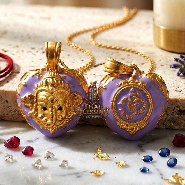 ✨ [The Sovereign of Infinite Wisdom & Wealth: The 2024 "Gold-Dipped Enamel" Master-Edition] Sacred "Phra Ganesha Noi - Huajai Phokhasap" (The Little Lord of Beginnings & Wealth-Heart) – Special "Gold-Dipped & Traditional Enamel (Long Ya)"