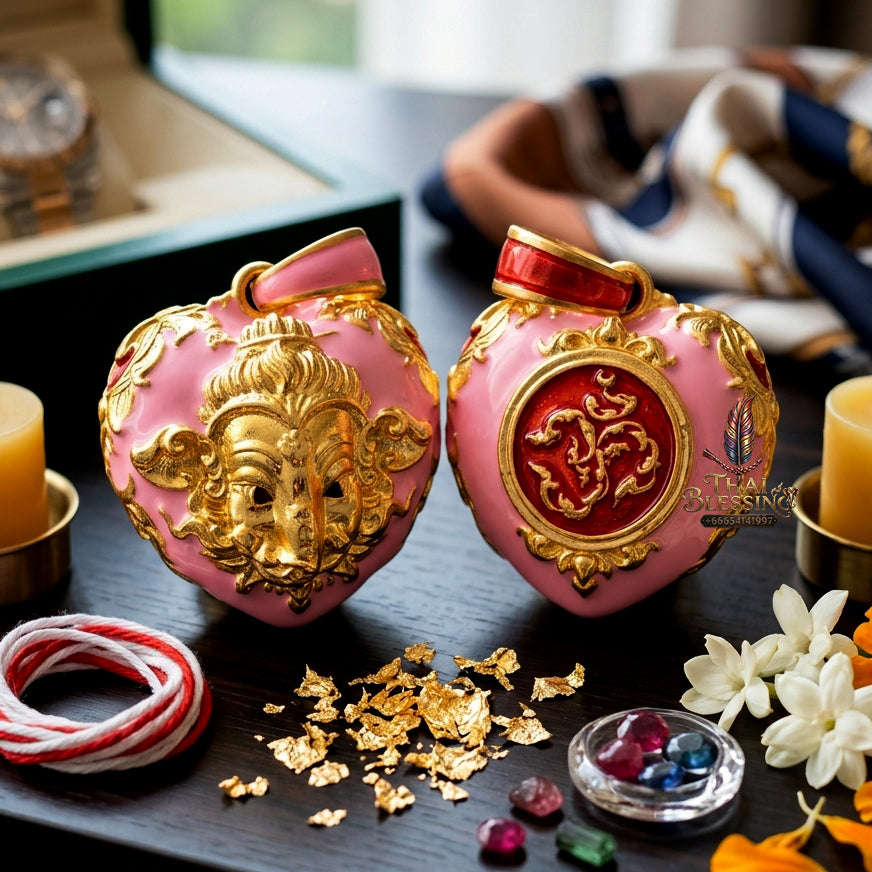 ✨ [The Sovereign of Infinite Wisdom & Wealth: The 2024 "Gold-Dipped Enamel" Master-Edition] Sacred "Phra Ganesha Noi - Huajai Phokhasap" (The Little Lord of Beginnings & Wealth-Heart) – Special "Gold-Dipped & Traditional Enamel (Long Ya)"