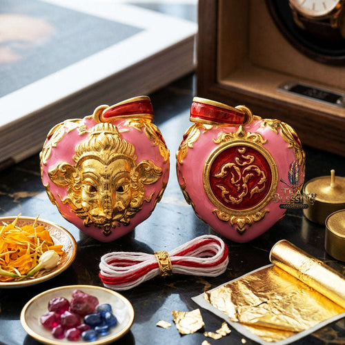 ✨ [The Sovereign of Infinite Wisdom & Wealth: The 2024 "Gold-Dipped Enamel" Master-Edition] Sacred "Phra Ganesha Noi - Huajai Phokhasap" (The Little Lord of Beginnings & Wealth-Heart) – Special "Gold-Dipped & Traditional Enamel (Long Ya)" Matrix