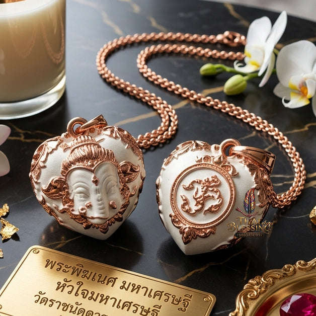 ✨ [The Sovereign of Infinite Wisdom & Wealth: The 2024 Master-Edition] Sacred "Phra Ganesha Noi - Huajai Phokhasap" (The Little Lord of Beginnings & Wealth-Heart) – Special "2K Plated Bronze" Matrix Thai Blessing Co By RURUECHA
