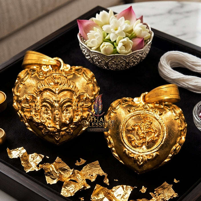 ✨ [The Sovereign of Infinite Wisdom & Wealth: The 2024 Master-Edition] Sacred "Phra Ganesha Noi - Huajai Phokhasap" (The Little Lord of Beginnings & Wealth-Heart) – Special "Divine-Bronze (Thong Thewa Rit)" Matrix Thai Blessing Co By RURUECHA