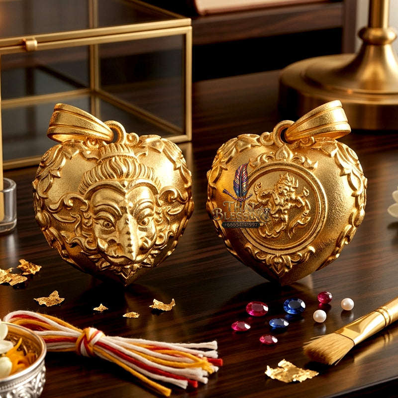 ✨ [The Sovereign of Infinite Wisdom & Wealth: The 2024 Master-Edition] Sacred "Phra Ganesha Noi - Huajai Phokhasap" (The Little Lord of Beginnings & Wealth-Heart) – Special "Divine-Bronze (Thong Thewa Rit)" Matrix Thai Blessing Co By RURUECHA