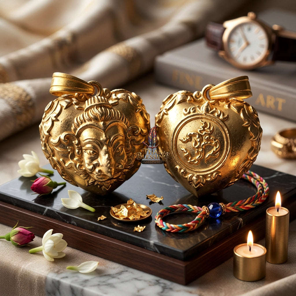 ✨ [The Sovereign of Infinite Wisdom & Wealth: The 2024 Master-Edition] Sacred "Phra Ganesha Noi - Huajai Phokhasap" (The Little Lord of Beginnings & Wealth-Heart) – Special "Divine-Bronze (Thong Thewa Rit)" Matrix Thai Blessing Co By RURUECHA