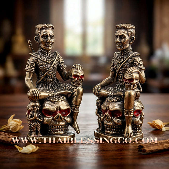 ✨ 💎 The Sovereign of Lunar Radiance: Khun Phaen "Chom Phrai" by Arjan Kongsak Mon Lanna (2017) – Silver Plus Edition & Supreme Spectral Charisma ✨ 💎