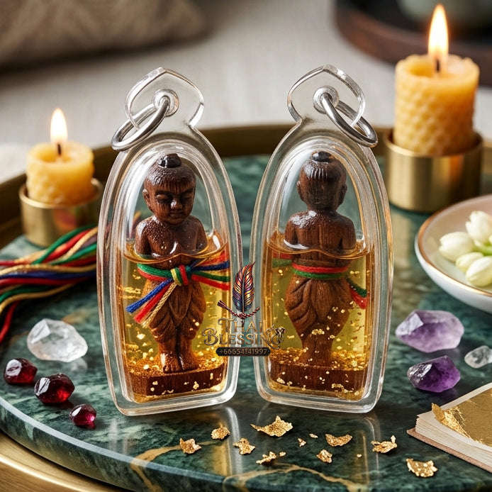 ✨ [The Sovereign of Manifestation: The 2016 Master-Edition] Sacred "Kumarn Thong Khanong Det" (The Powerful Spirit of Prosperity) – Special "Takian Wood" (Sacred Ironwood) Thai Blessing Co By RURUECHA