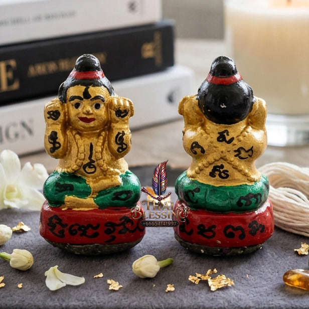 ✨ [The Sovereign of Manifested Intuition: The 2016 Master-Edition] Sacred "Kuman Thong (Single-Takrut Edition)" – Special "Sacred Powder" (Nuea Phong) Matrix – Master-Blessed by the Wicha Specialist Phra Ajarn Thai, Wat Santi Tham (2016/2559)