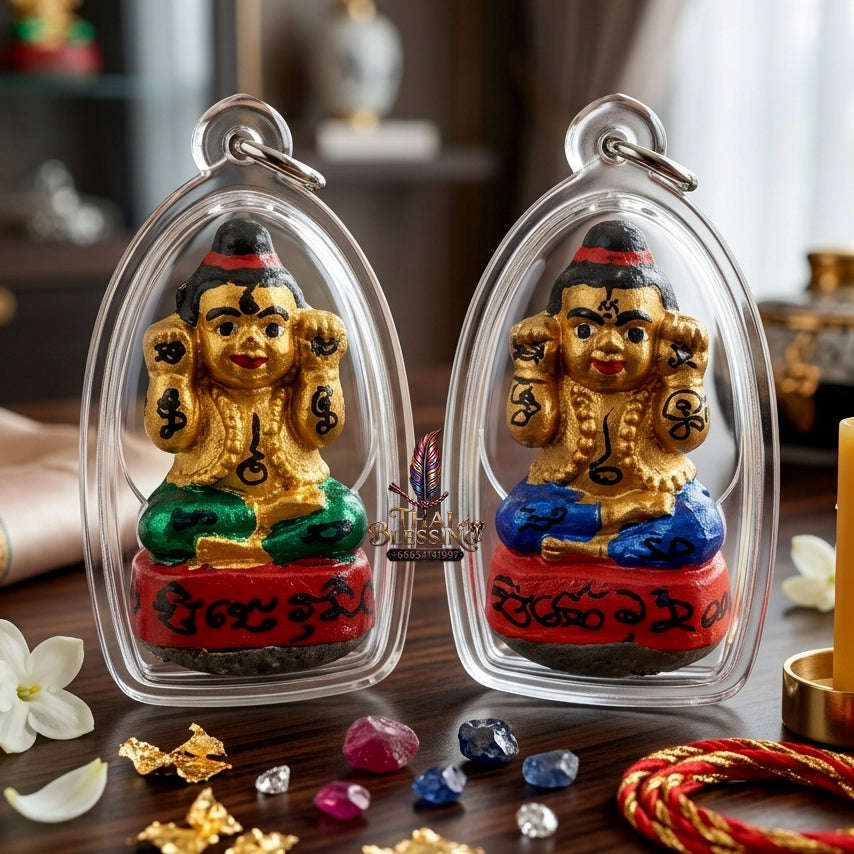 ✨ [The Sovereign of Manifested Intuition: The 2016 Master-Edition] Sacred "Kuman Thong (Single-Takrut Edition)" – Special "Sacred Powder" (Nuea Phong) Matrix – Master-Blessed by the Wicha Specialist Phra Ajarn Thai, Wat Santi Tham (2016/2559)