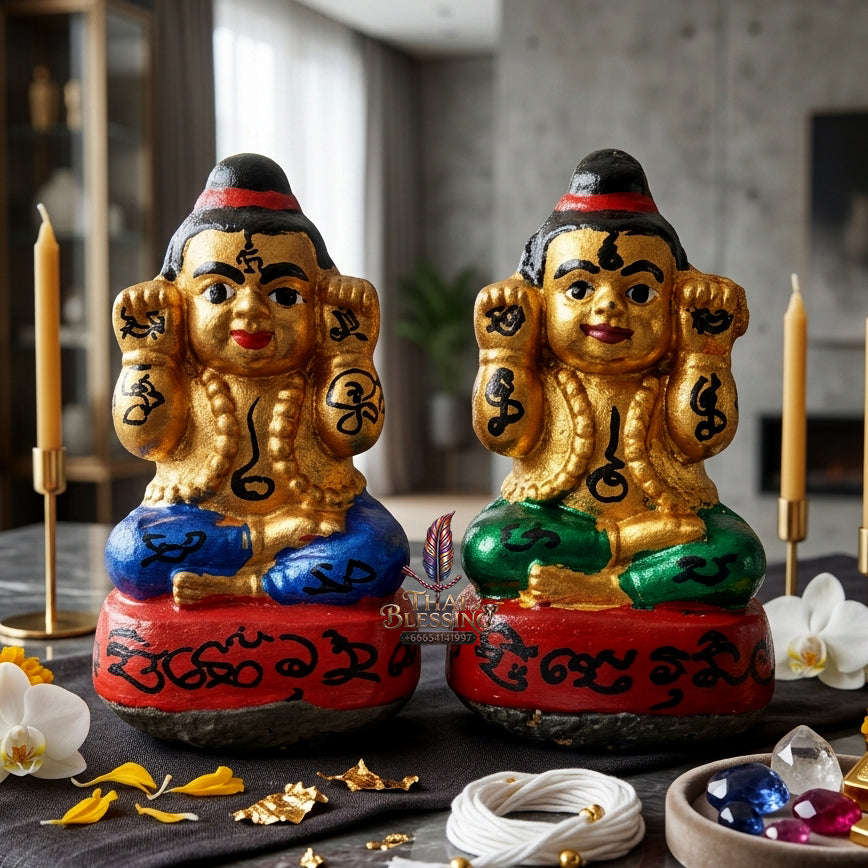 ✨ [The Sovereign of Manifested Intuition: The 2016 Master-Edition] Sacred "Kuman Thong (Single-Takrut Edition)" – Special "Sacred Powder" (Nuea Phong) Matrix – Master-Blessed by the Wicha Specialist Phra Ajarn Thai, Wat Santi Tham (2016/2559)