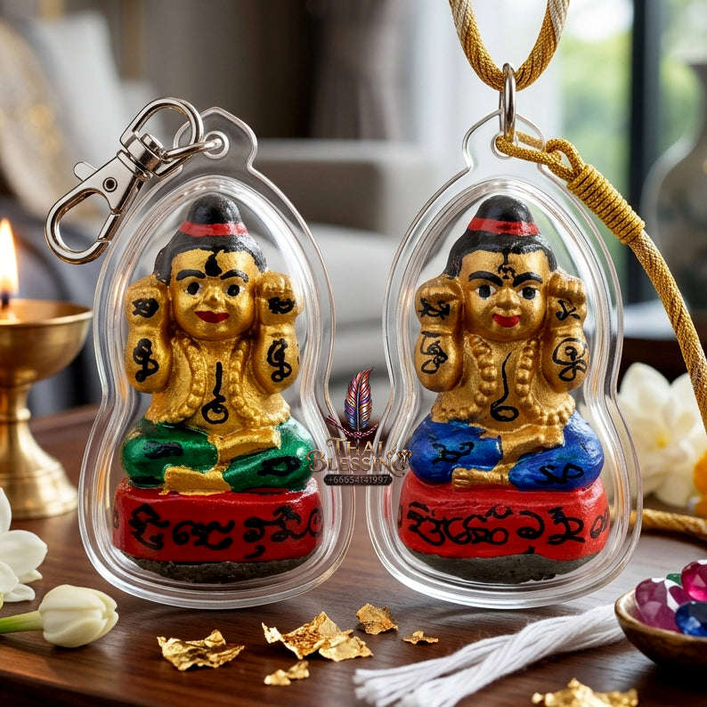 ✨ [The Sovereign of Manifested Intuition: The 2016 Master-Edition] Sacred "Kuman Thong (Single-Takrut Edition)" – Special "Sacred Powder" (Nuea Phong) Matrix – Master-Blessed by the Wicha Specialist Phra Ajarn Thai, Wat Santi Tham (2016/2559)