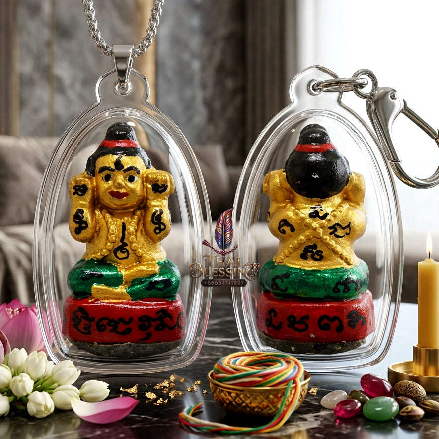 ✨ [The Sovereign of Manifested Intuition: The 2016 Master-Edition] Sacred "Kuman Thong (Single-Takrut Edition)" – Special "Sacred Powder" (Nuea Phong) Matrix – Master-Blessed by the Wicha Specialist Phra Ajarn Thai, Wat Santi Tham (2016/2559)