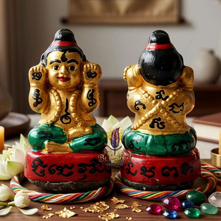 ✨ [The Sovereign of Manifested Intuition: The 2016 Master-Edition] Sacred "Kuman Thong (Single-Takrut Edition)" – Special "Sacred Powder" (Nuea Phong) Matrix – Master-Blessed by the Wicha Specialist Phra Ajarn Thai, Wat Santi Tham (2016/2559)