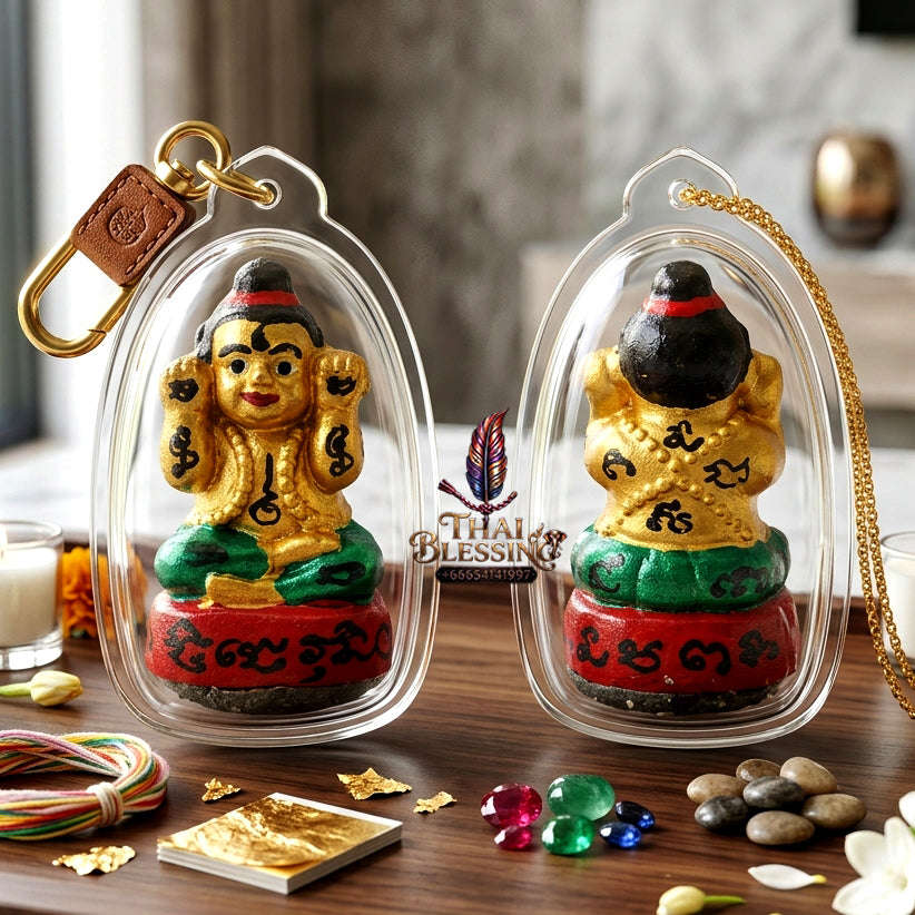 ✨ [The Sovereign of Manifested Intuition: The 2016 Master-Edition] Sacred "Kuman Thong (Single-Takrut Edition)" – Special "Sacred Powder" (Nuea Phong) Matrix – Master-Blessed by the Wicha Specialist Phra Ajarn Thai, Wat Santi Tham (2016/2559)