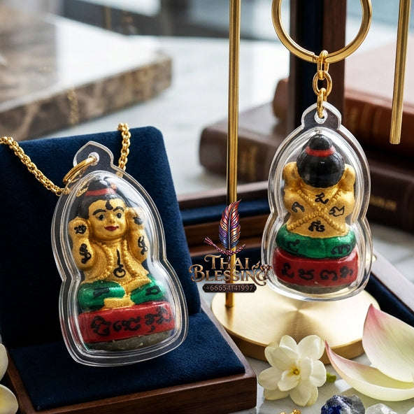 ✨ [The Sovereign of Manifested Intuition: The 2016 Master-Edition] Sacred "Kuman Thong (Single-Takrut Edition)" – Special "Sacred Powder" (Nuea Phong) Matrix – Master-Blessed by the Wicha Specialist Phra Ajarn Thai, Wat Santi Tham (2016/2559)