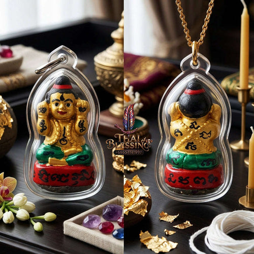 ✨ [The Sovereign of Manifested Intuition: The 2016 Master-Edition] Sacred "Kuman Thong (Single-Takrut Edition)" – Special "Sacred Powder" (Nuea Phong) Matrix – Master-Blessed by the Wicha Specialist Phra Ajarn Thai, Wat Santi Tham (2016/2559)
